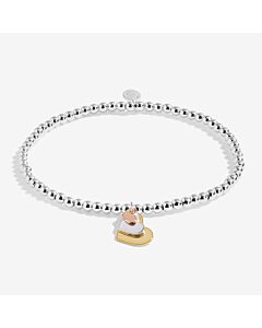 Joma Jewellery A Little 'Three Generations' Bracelet In Silver, Gold, And Rose Gold Plating